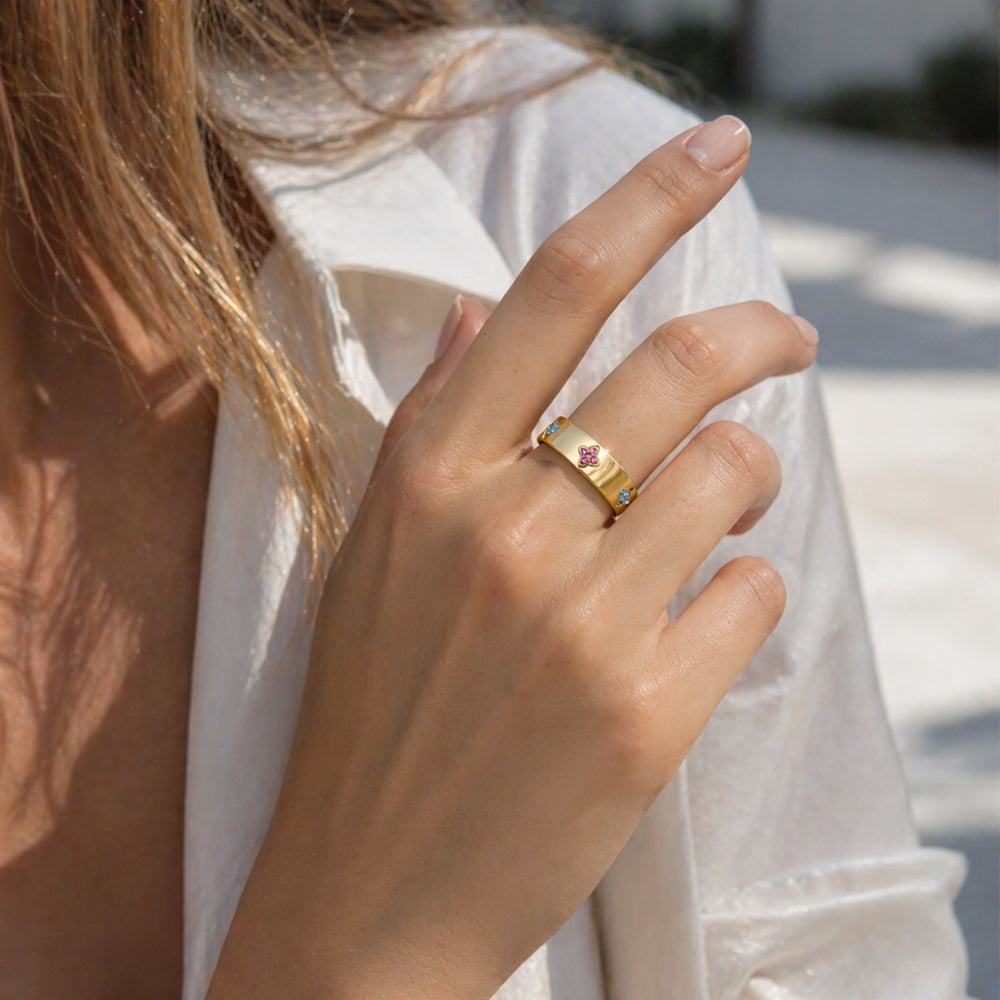 Fleur Birthstone Ring