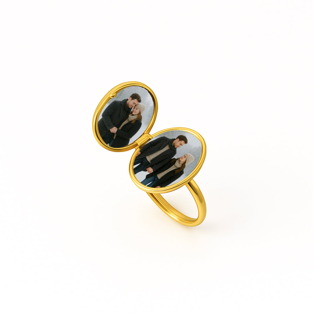 Oval Locket Ring