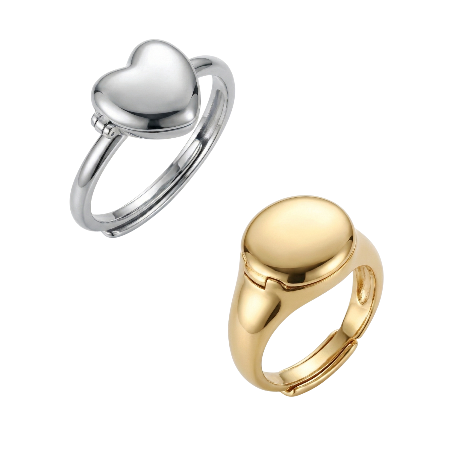 His and Her Locket Rings