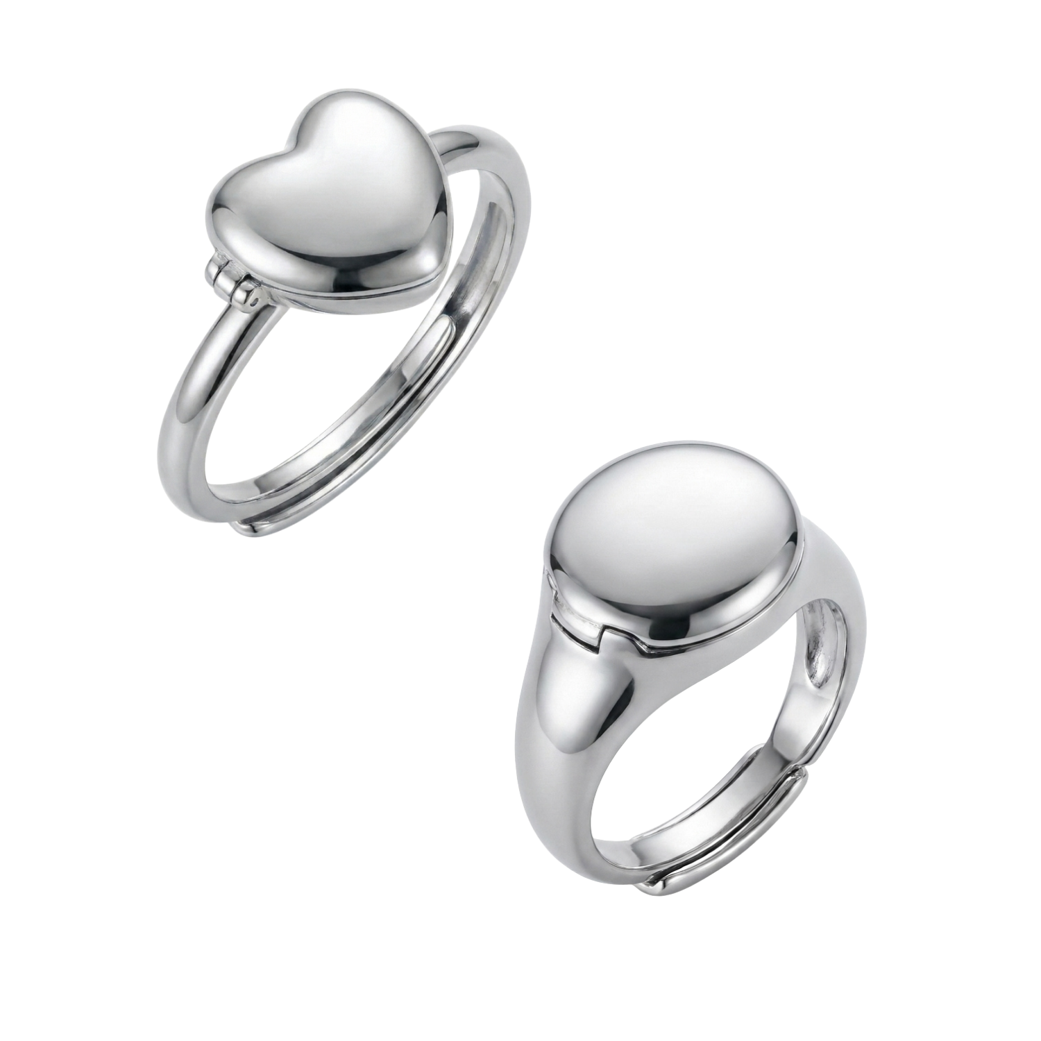 His and Her Locket Rings