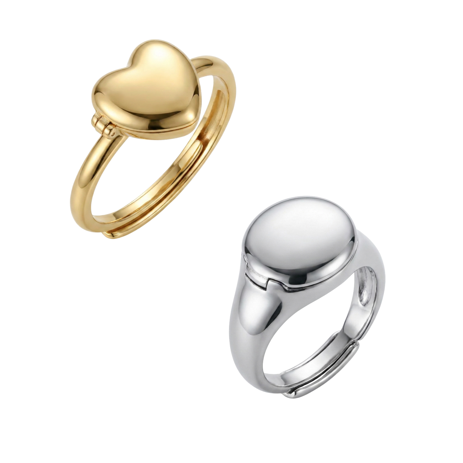 His and Her Locket Rings