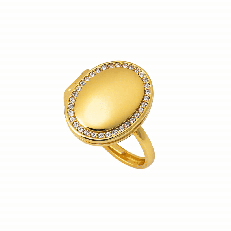 Oval Locket Ring