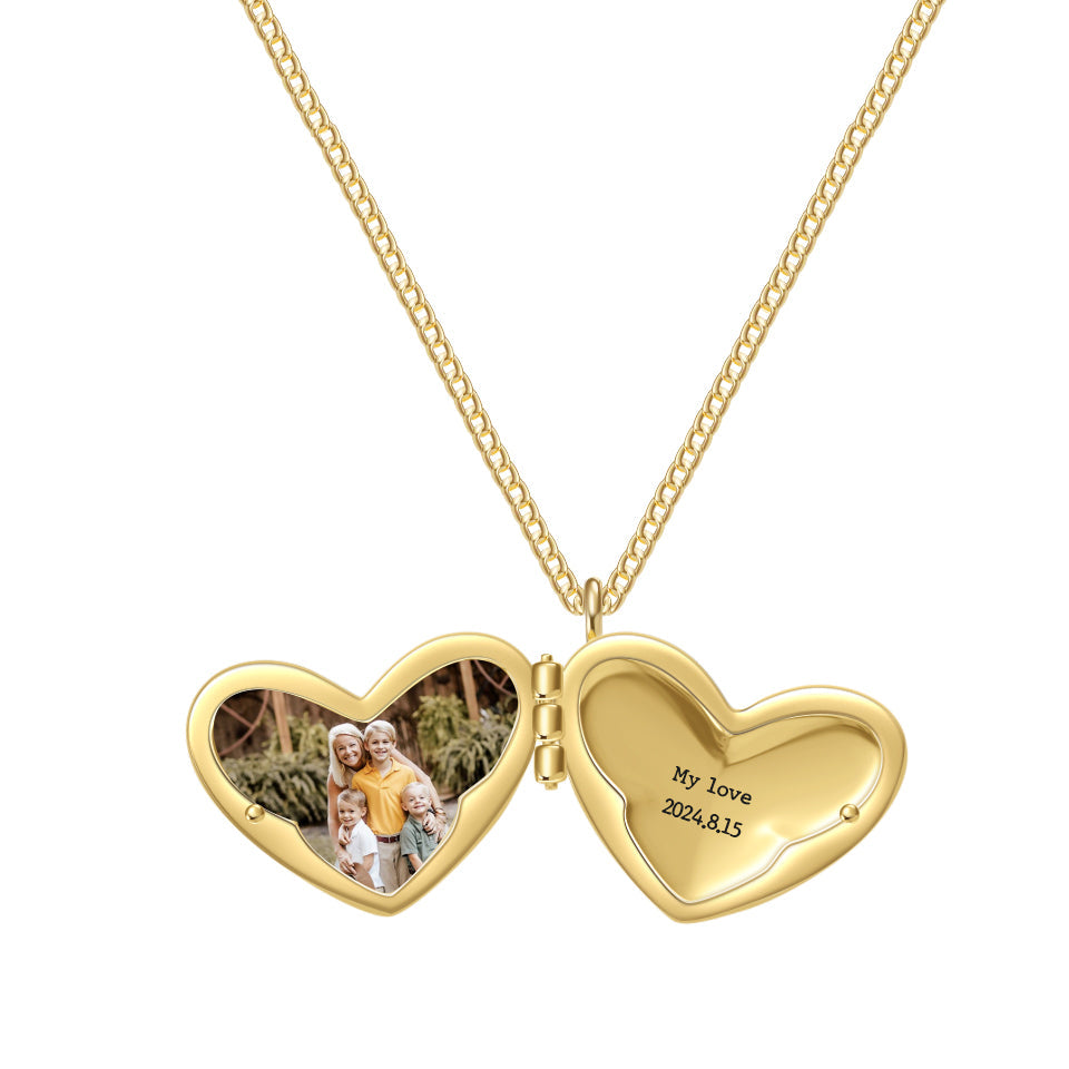 Puffy Heart Locket Necklace