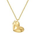 Puffy Heart Locket Necklace
