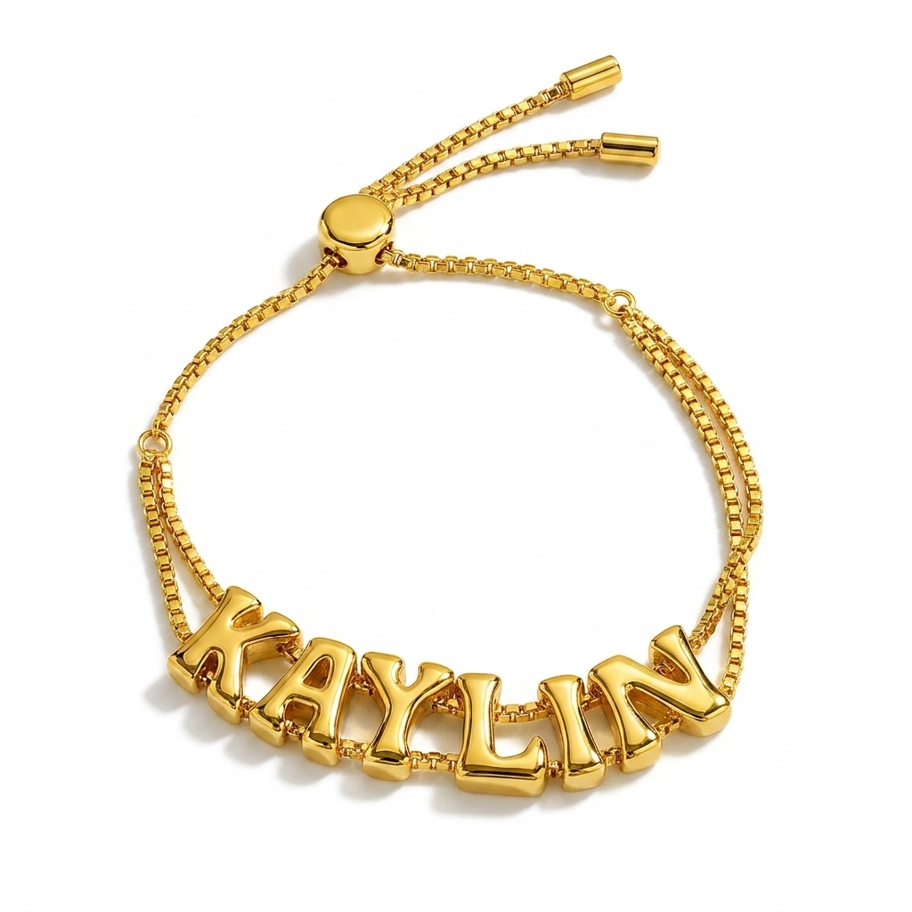 Bubble Letter Bracelet