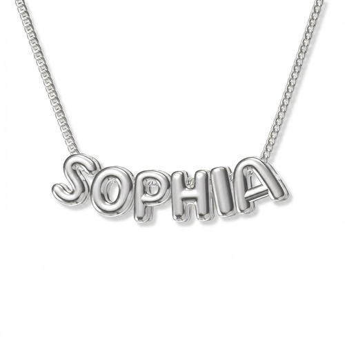 Custom Bubble Letter Necklace