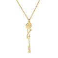 Custom Birth Flower Name Necklace