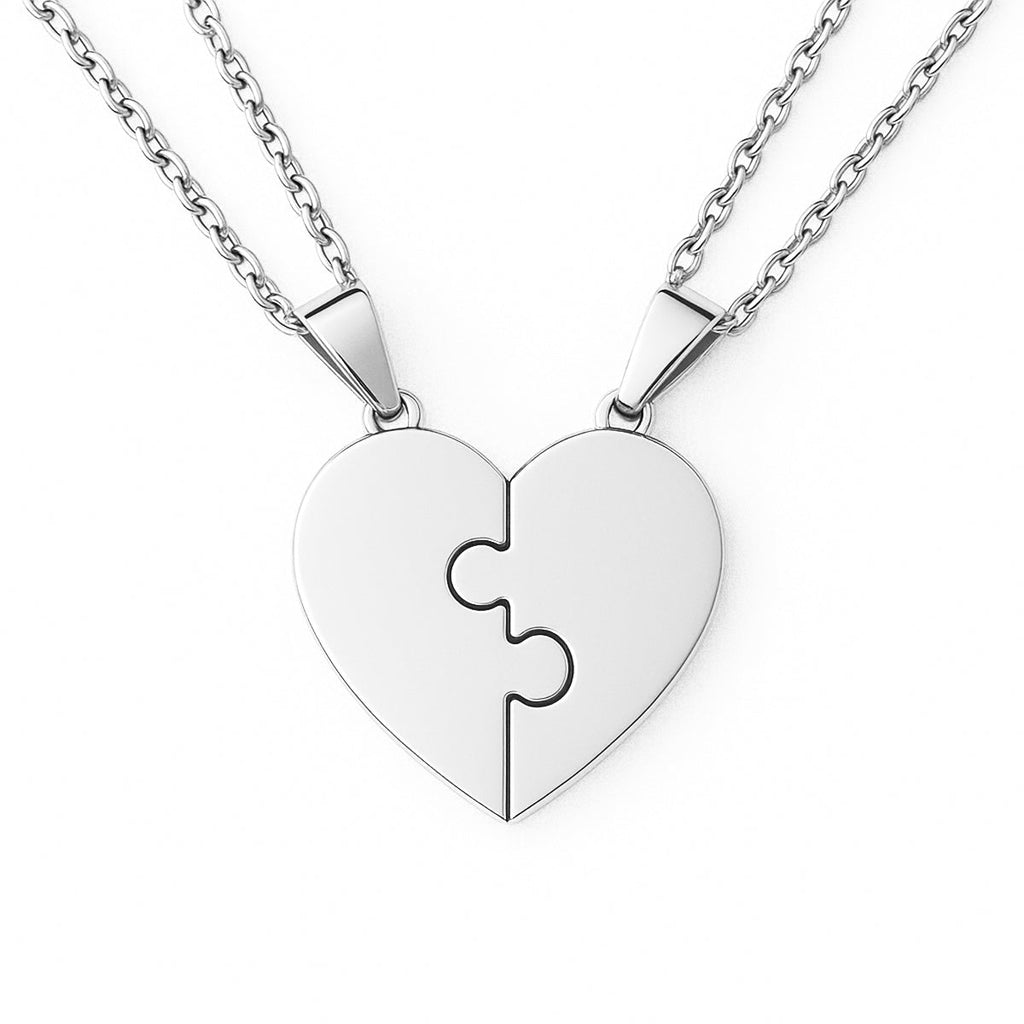 Custom Puzzle Heart Necklace