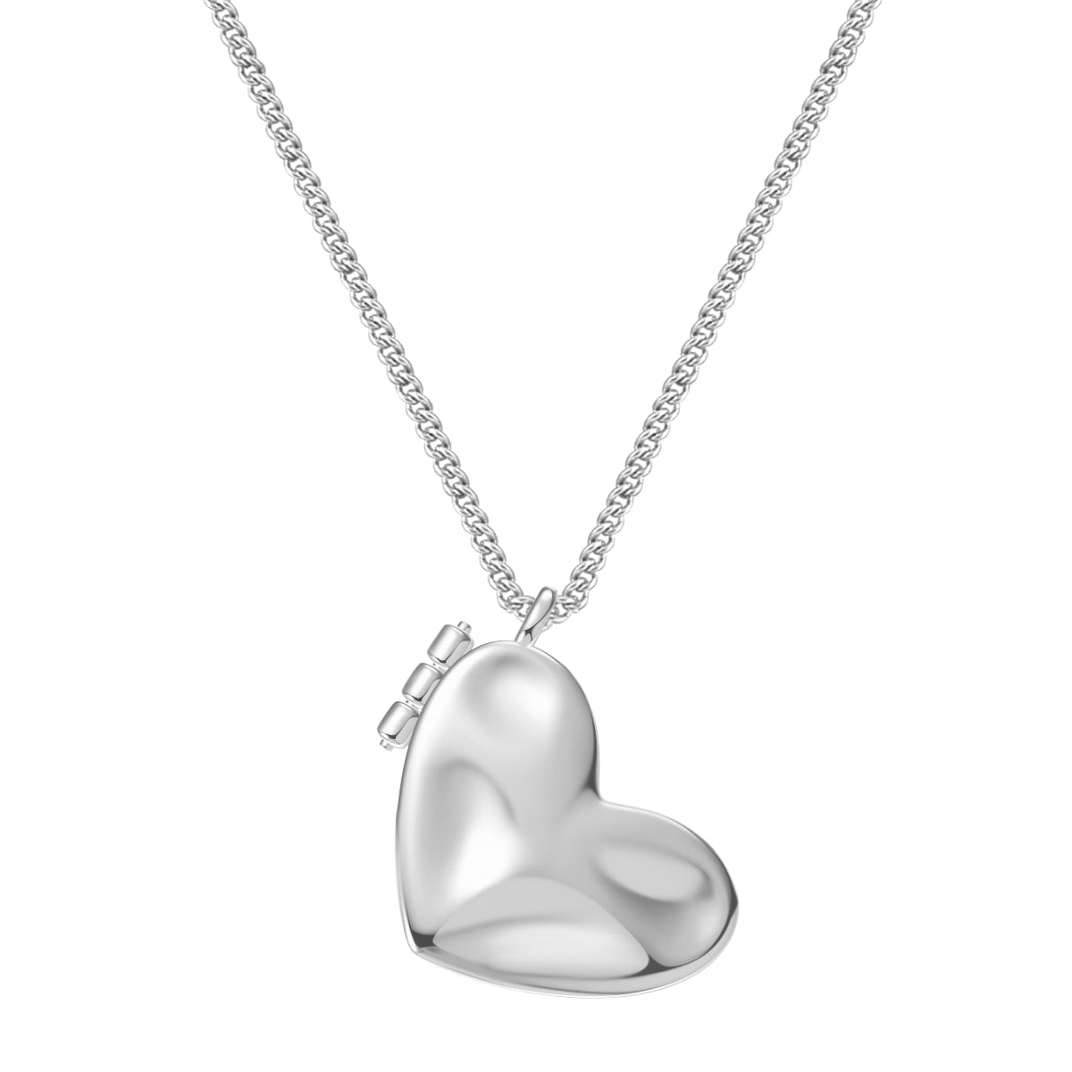 Puffy Heart Locket Necklace