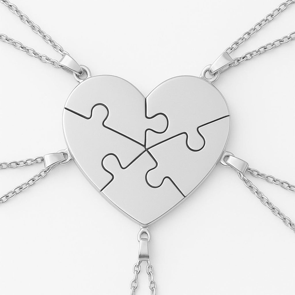 Custom Puzzle Heart Necklace